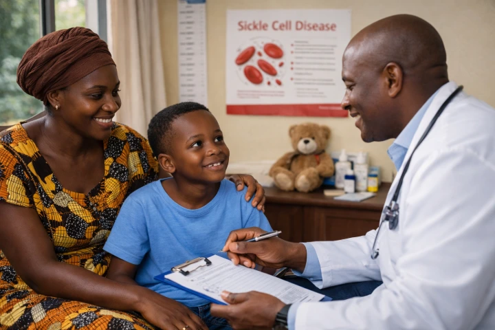 Family navigating the emotional burden of sickle cell care