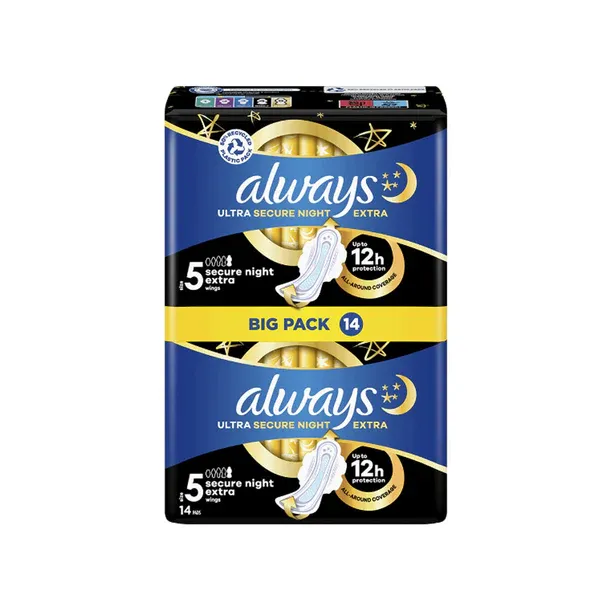 Always Ultra Secure Night Size 5 Pads