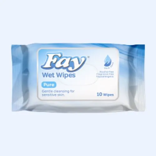 Fay Pure Wet Wipes 10's