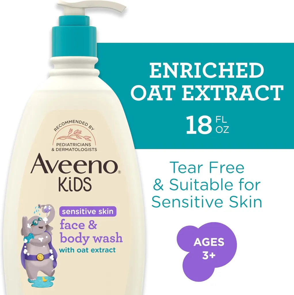 Aveeno Kids Face & Body Wash With Oat Extract 532 Ml
