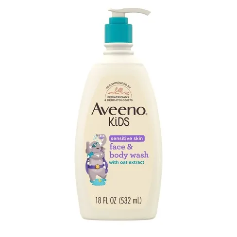Aveeno Kids Face & Body Wash with Oat Extract 532ml.webp