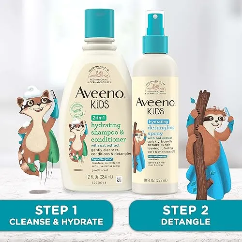 AVEENO KIDS 2-IN-1 HYDRATING SHAMPOO & CONDITIONER 12 FL OZ  354ML