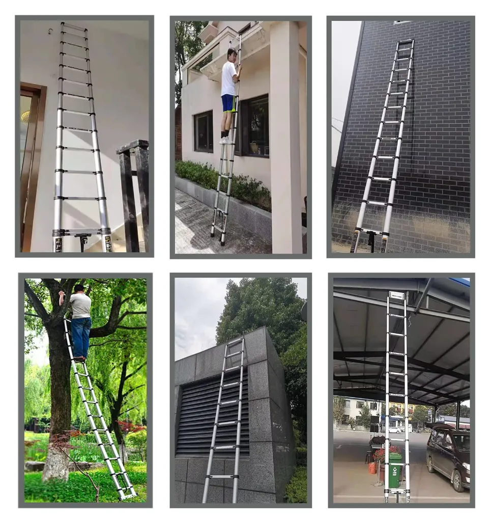 Aluminium Telescopic Ladder Single Side（Silver）