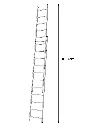 Ladder 3X14 Steps Industrial Max Height 1010Cm Yb-El314