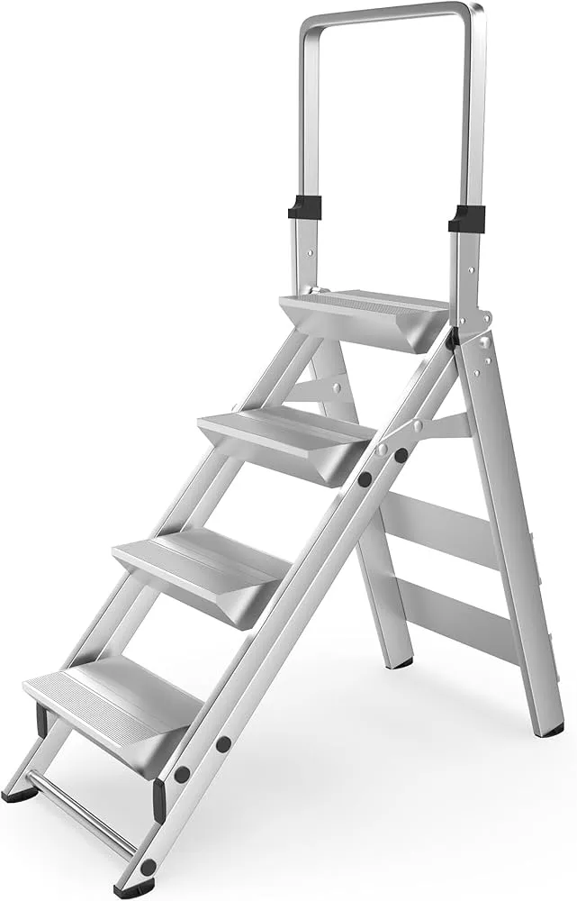 Household Aluminum Ladder; 2 Steps,