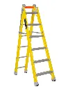 Fiberglass Straight Ladder With Aluminium Steps