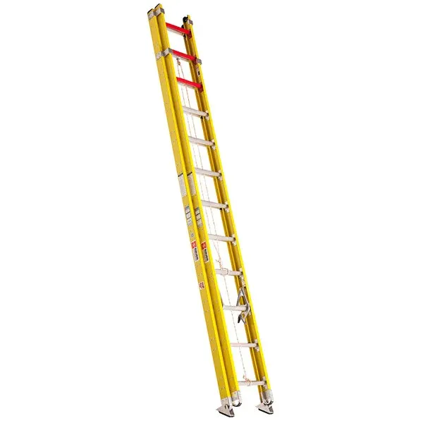 Fiberglass Straight Ladder With Aluminium Steps