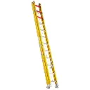 Fiberglass Straight Ladder With Aluminium Steps