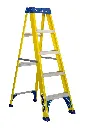 Fiberglass Step Ladder With Aluminium Steps