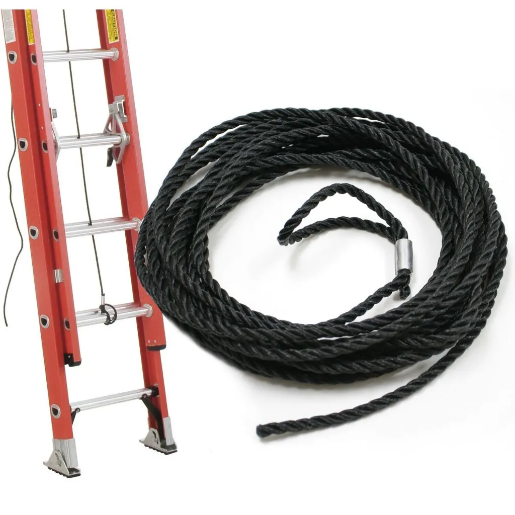 Fiberglass Extension Ladder With Aluminium Steps