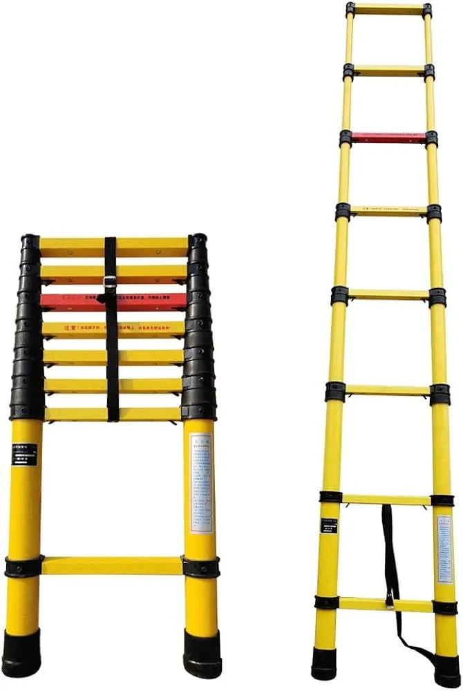 Fiberglass Extension Ladder With Aluminium Steps