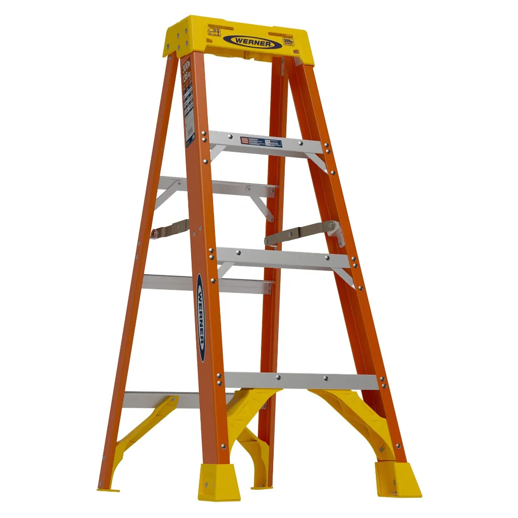 Fiberglass Double Side Step Ladder  Steps
