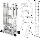 Aluminum Multipurpose Ladder With Small Hinges Total