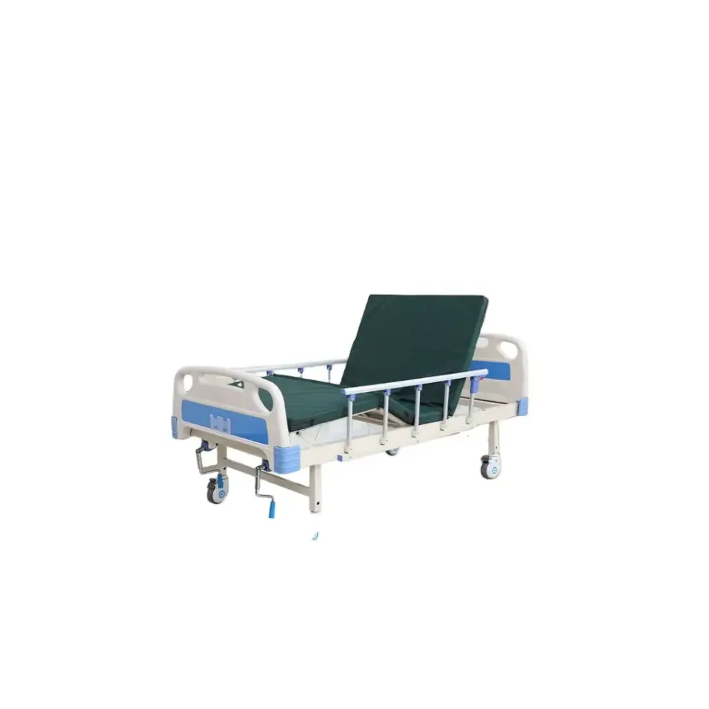 [1099] Double Crank Hospital Bed (ABS) with Mattress – Reliable, Comfortable & Easy Patient Care