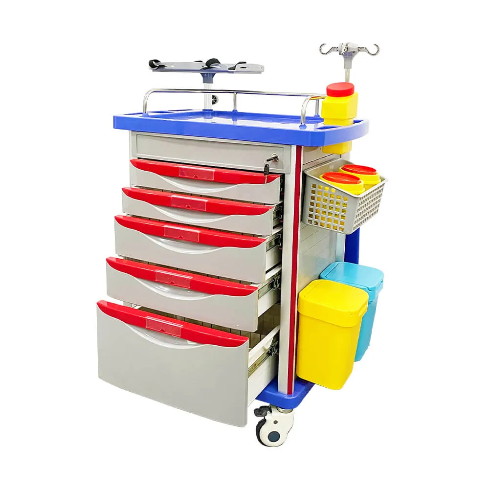 [2403] Medicine / Drug Trolley / Crash Cart – Multi-Drawer Mobile Storage for Emergency & Ward Use
