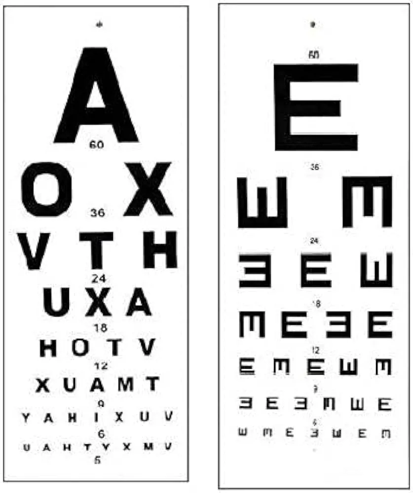 [4252] Universal Chart 1–14 – Multi-Purpose Ophthalmic & Optometry Test Chart