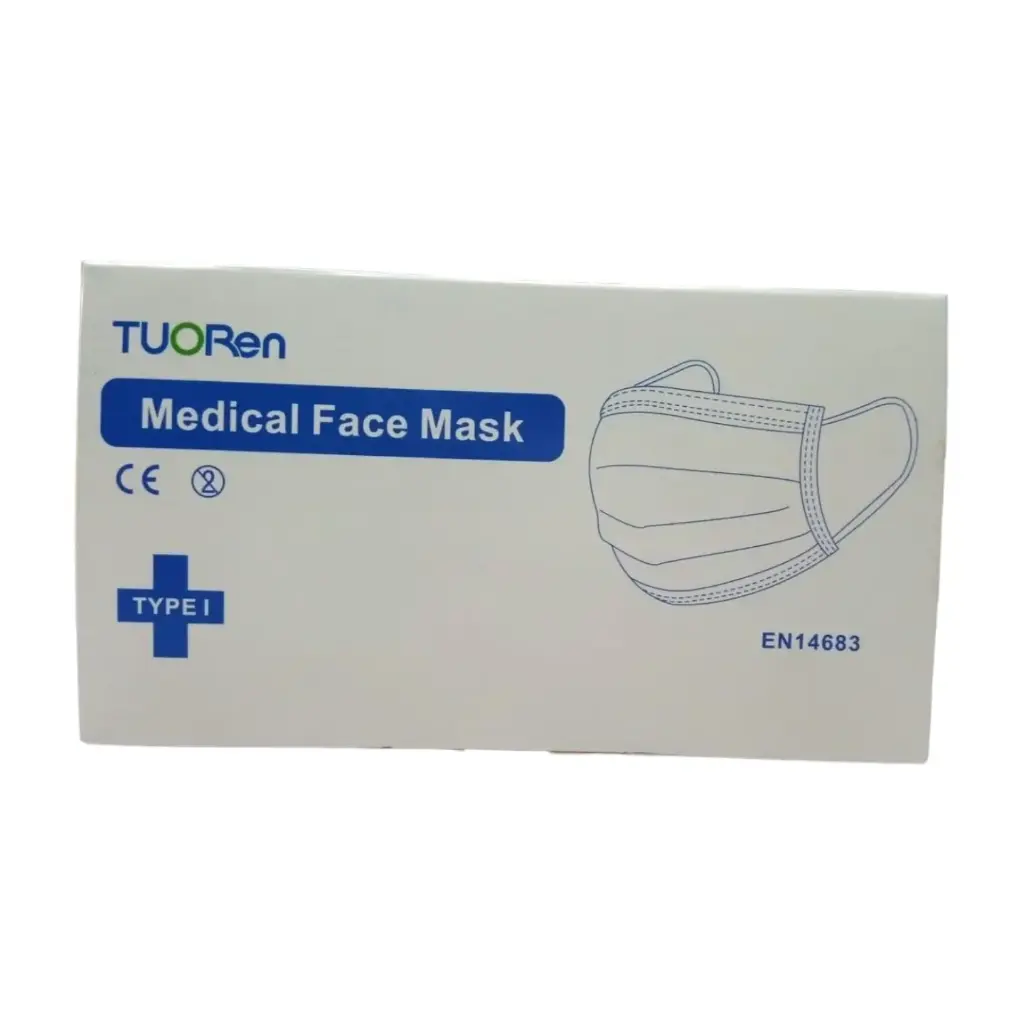 [1074] Disposable 3-Ply Face Mask (50’s) – Triple-Layer Protection for Medical, Dental & Daily Use 