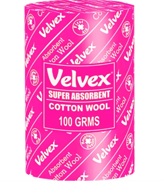 [2702] Cotton Wool 100g (Velvex) – Soft, Absorbent & Reliable Medical Care