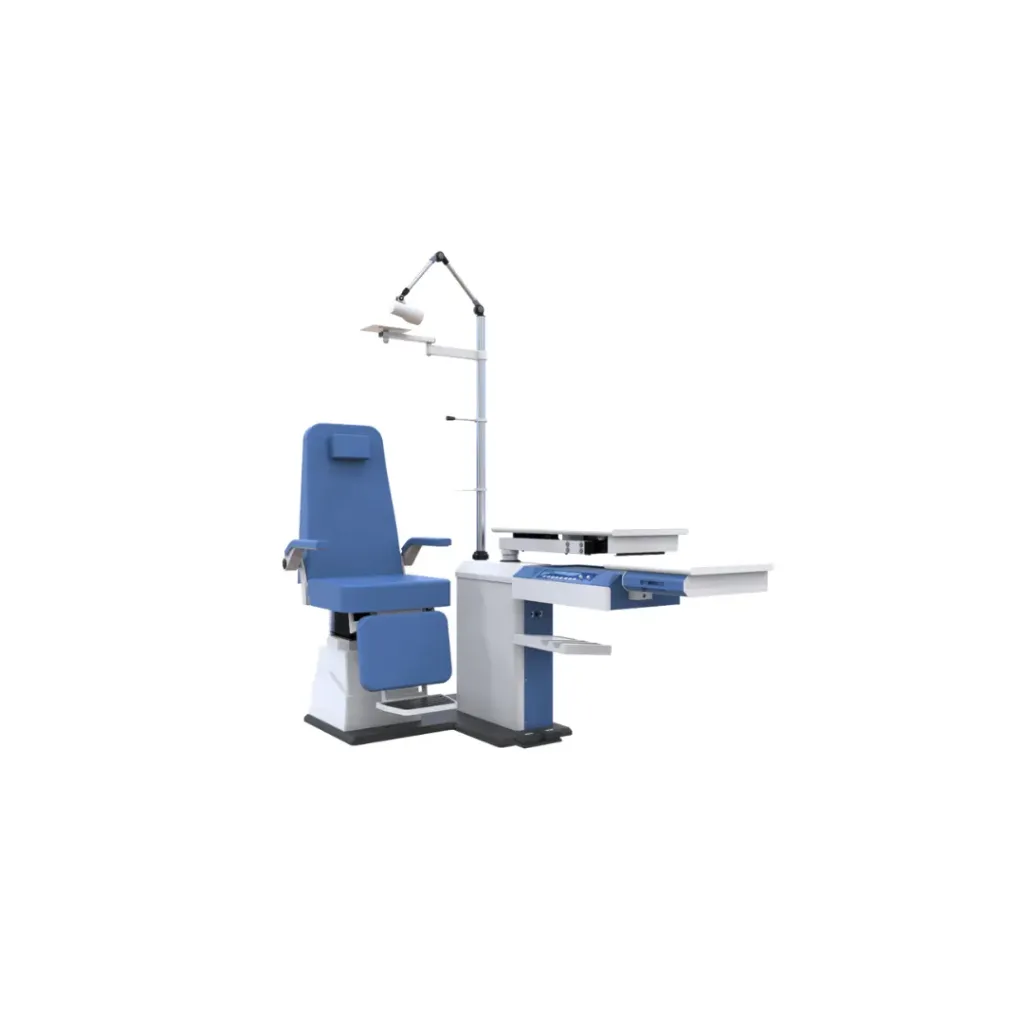 [2891] Ophthalmin Refraction Unit – Regular Model with Manual Surgeon’s Chair | Full-Size, High-Performance Ophthalmic Examination Workstation