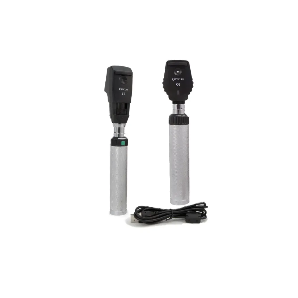 [2893] Ophthalmoscope & Streak Retinoscope with Rechargeable Handle – Professional Optical Set for Accurate Eye Examination 