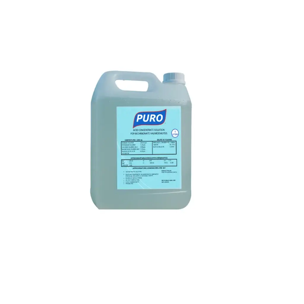 Acid Concentrate 5 Litres (PURO) – Hemodialysis Dialysate Concentrate