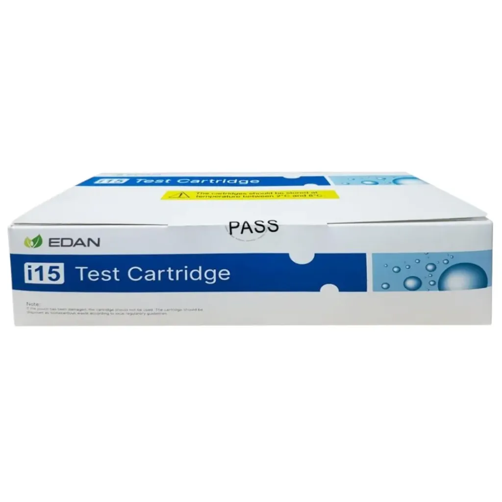 EDAN i15 Test Cartridge 25’s – Blood Gas & Chemistry Testing Cartridges for EDAN i15 Analyzer
