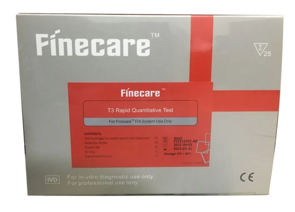 Finecare™ T3 Rapid Test – Total Triiodothyronine Thyroid Screening (25 Tests)