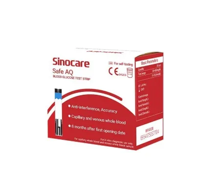 Sinocare Safe AQ Test Strips – Fast, Accurate & Easy Blood Glucose Monitoring