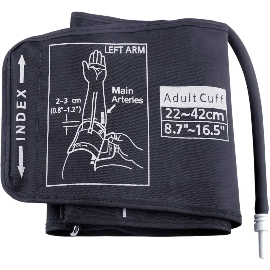 BP Cuff 22–42cm – Adjustable Adult Blood Pressure Cuff for Patient Monitors & Sphygmomanometers