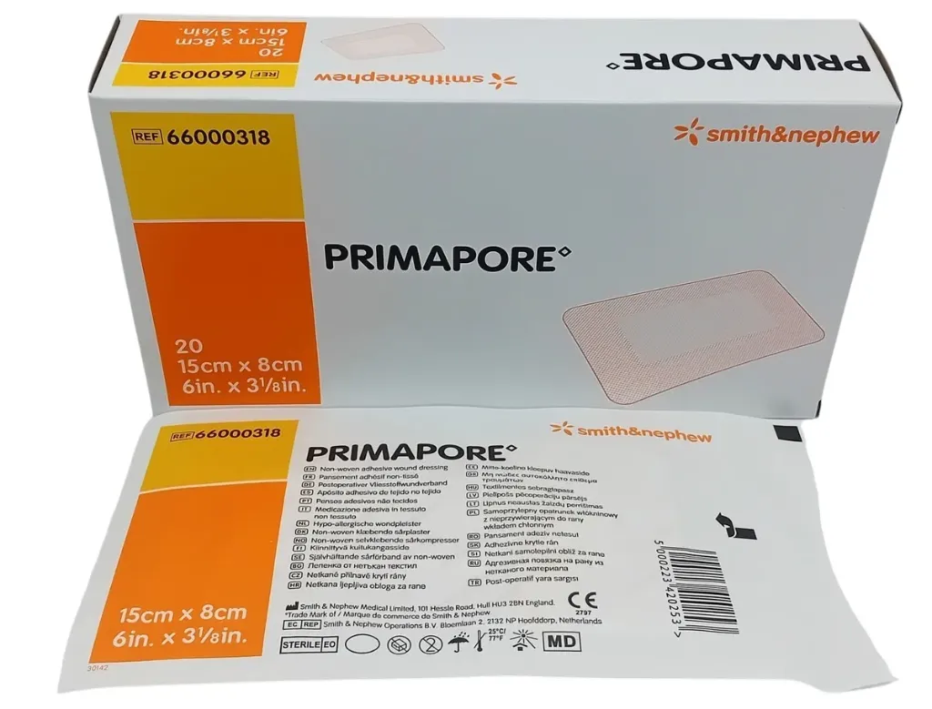 Primapore  8cm × 15cm (Per Piece)- Sterile Adhesive Wound Dressing -Smith & Nephew