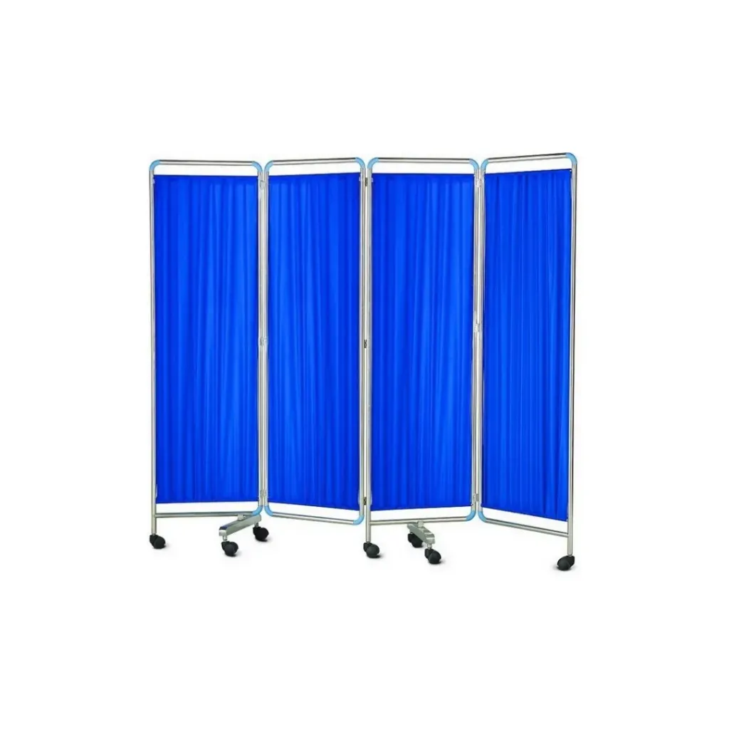 4 Fold Bedside Screens – Portable Privacy Partition for Clinical & Hospital Use 