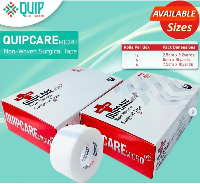 Quipcare Surgical Tape 5cm*10 Yards.