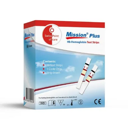 Hemoglobin Strips – Mission Plus | High-Accuracy Hemoglobin Test Strips for Point-of-Care Testing 