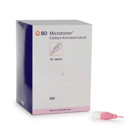 BD Contact-Activated Lancet 1.8mm × 21G – Safe, Gentle & Automatic Fingerstick Sampling