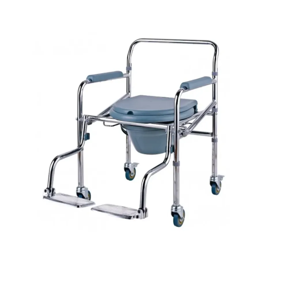 Commode Chair with Footrest 691 – Comfortable, Stable & Hygienic Toileting Support