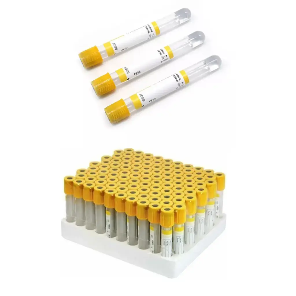 Plain Yellow Top Vacutainer 100/Pack