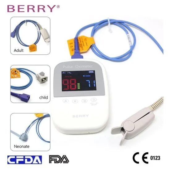 Berry Handheld Pulse Oximeter-3 Probes