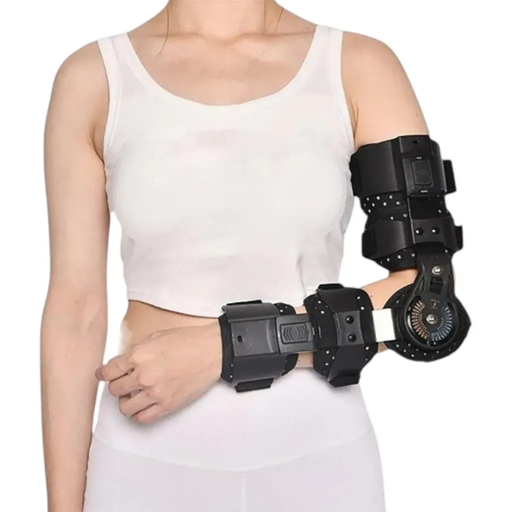 Hinged Elbow Brace (Right/Left) – Adjustable Orthopedic Elbow Support with Hinged Stabilization