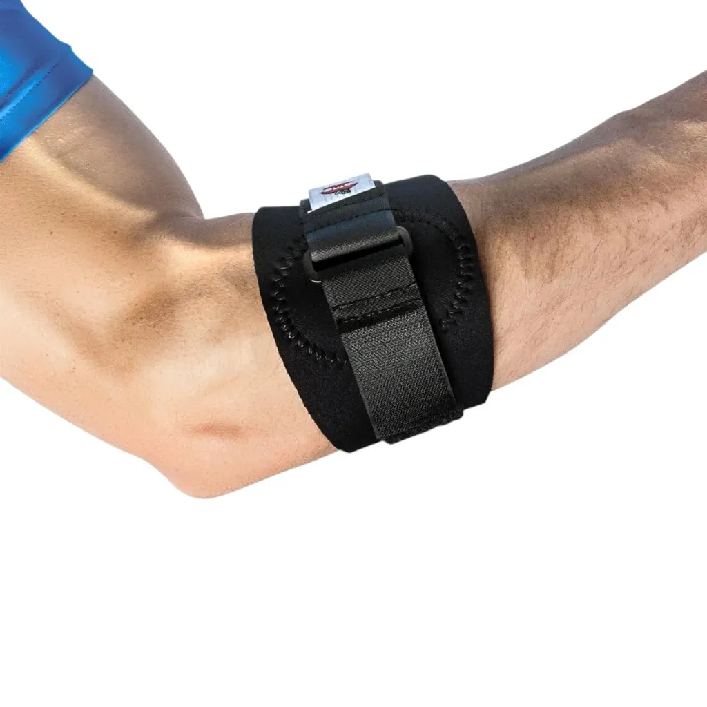 Breathable Neoprene Tennis or Golfer’s Elbow Wrist Strap – Adjustable Forearm Support