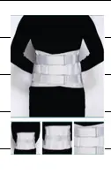 Back Support with 3 Belts – Grey (S, M, L, XL, XXL)