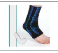 Active Blue Ankle Support with Gel Pads (Lycra – Blue & Black)