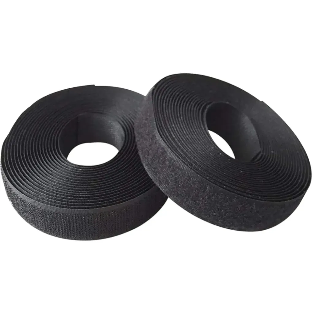 Black Velcro Hook and Loop Tape 25mm x 25m (2 Part) for Secure and Reusable Fastening