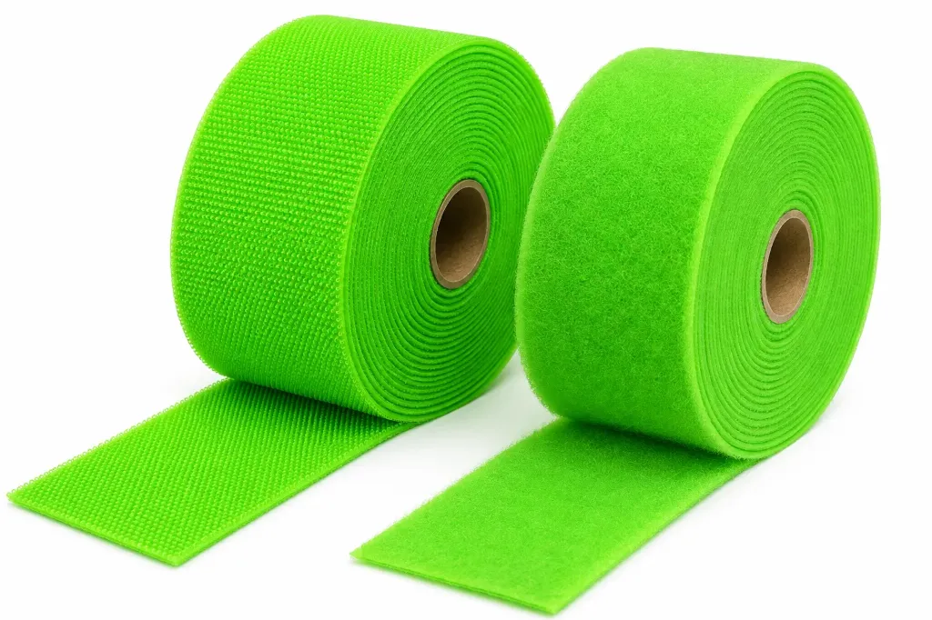 Fluorescent Green Velcro Hook & Loop Tape 25mm × 25m – 2-Part Fastening Tape Roll