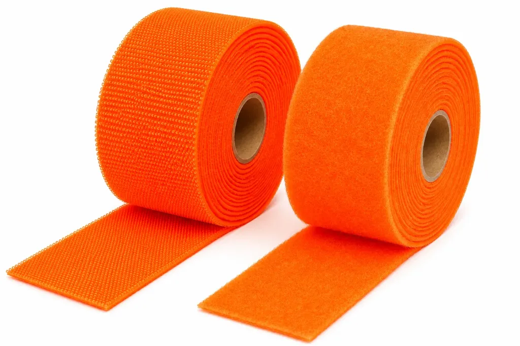 Fluorescent Orange Velcro Hook & Loop Tape 25mm × 25m – 2-Part Fastening Tape Roll
