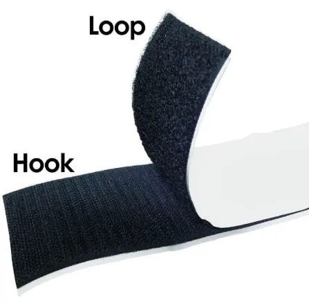 Adhesive Hook and Non-Adhesive Loop Velcro – 25m Rolls (Set of 2, 1″ Width)