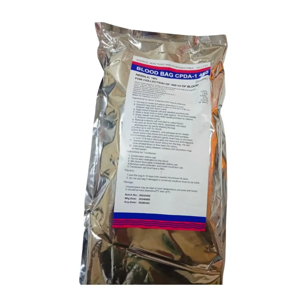 Double Blood Bag – Sterile Dual Blood Collection & Component Separation System