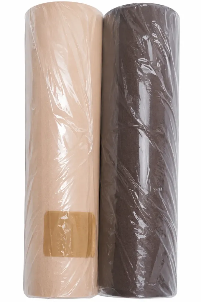 Elastonet Pressure Garment Material – Dark Brown & Beige | 1.5m Wide Elastic Compression Fabric