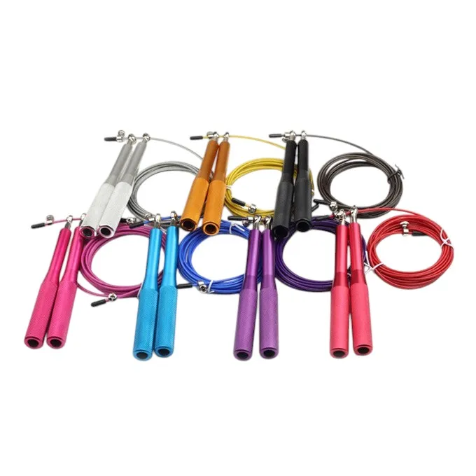 Adjustable Speed Jump Rope With Steel Cord- 10Ft