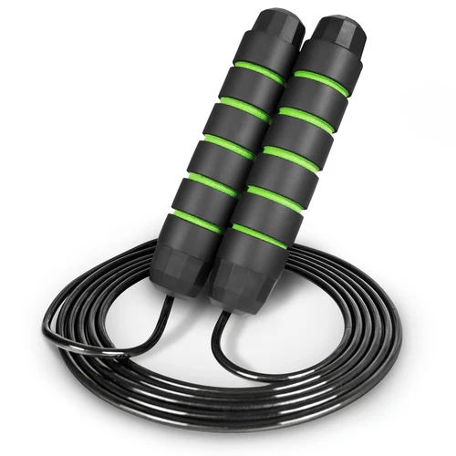 Adjuastable Jump Rope with Foam Handle And Braided Rope-9Ft