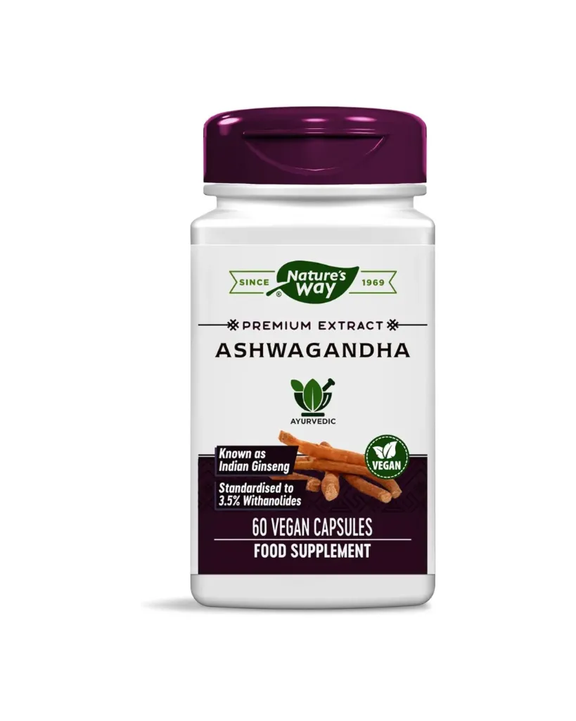Nature’s Way Ashwagandha Vegan Capsules 60’s – Stress Relief & Vitality Support